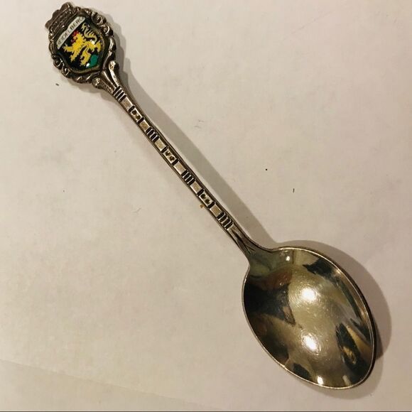 Vintage Souvenir 800 Silver Teaspoon Serving Piece Tea Collector Spoon T… - Picture 3 of 5